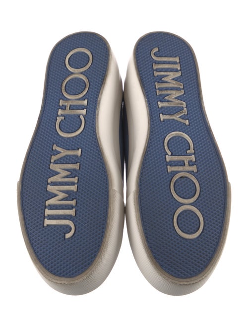 Jimmy Choo Canvas Embroidered Accent Sneakers