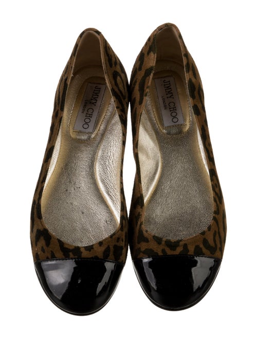 Jimmy Choo Suede Animal Print Flats