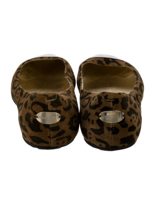 Jimmy Choo Suede Animal Print Flats