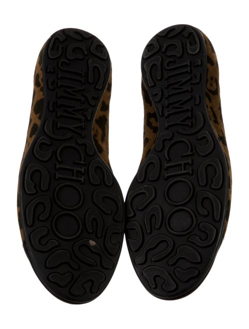 Jimmy Choo Suede Animal Print Flats