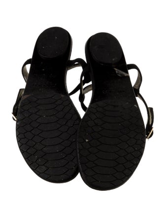 Jimmy Choo Suede T-Strap Sandals