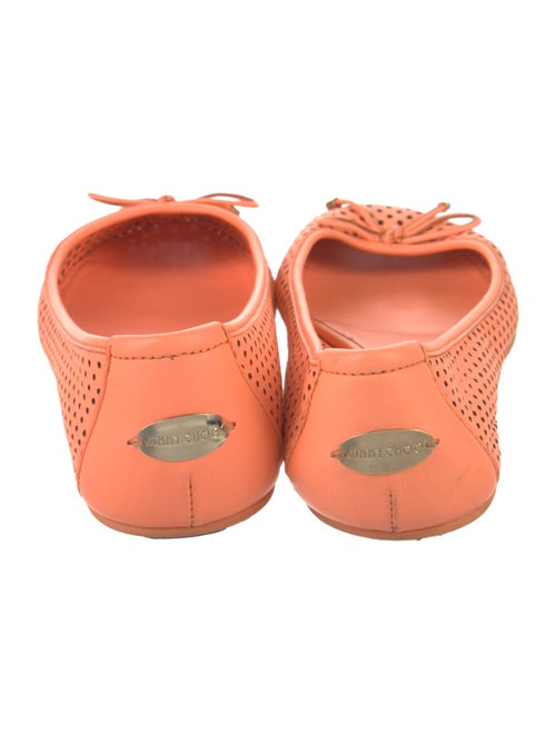 Jimmy Choo Leather Lasercut Accents Ballet Flats