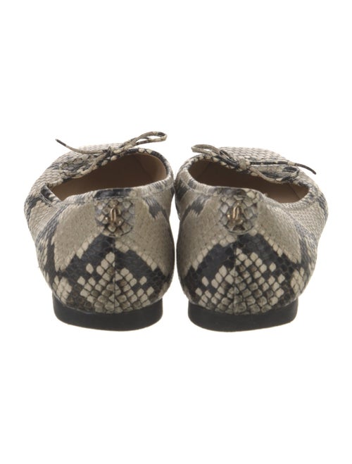 Jimmy Choo Leather Animal Print Ballet Flats