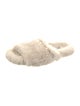 Jimmy Choo Lamb Fur Crystal Embellishments Slides