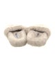 Jimmy Choo Lamb Fur Crystal Embellishments Slides