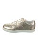 Jimmy Choo Leather Glitter Accents Sneakers