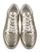 Jimmy Choo Leather Glitter Accents Sneakers