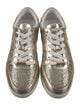 Jimmy Choo Leather Glitter Accents Sneakers
