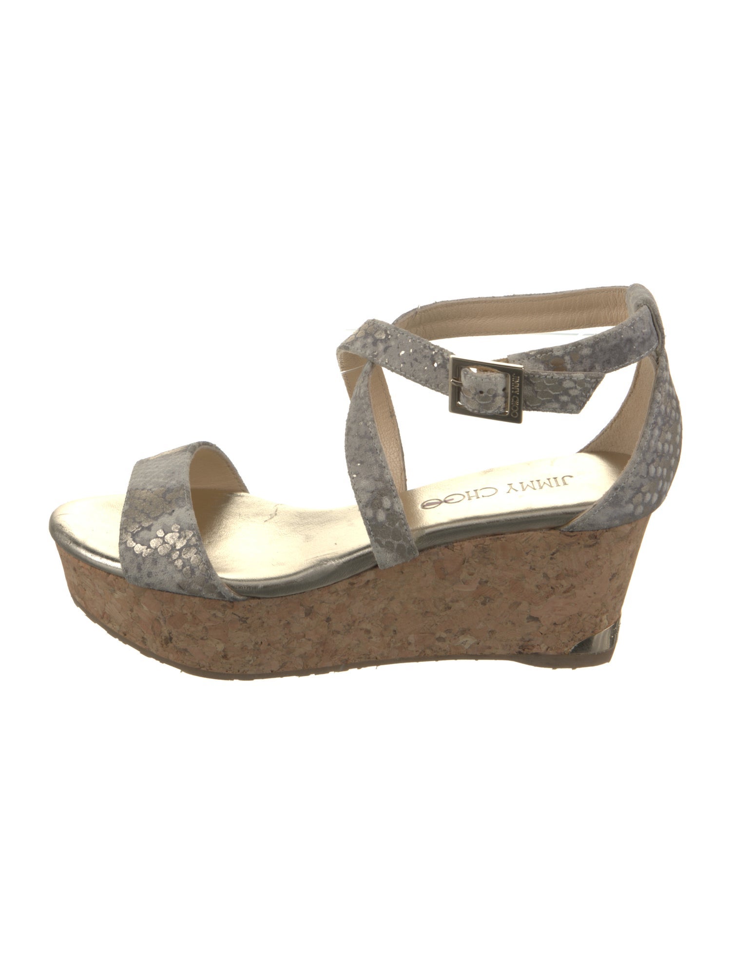 Jimmy Choo Suede Animal Print Sandals