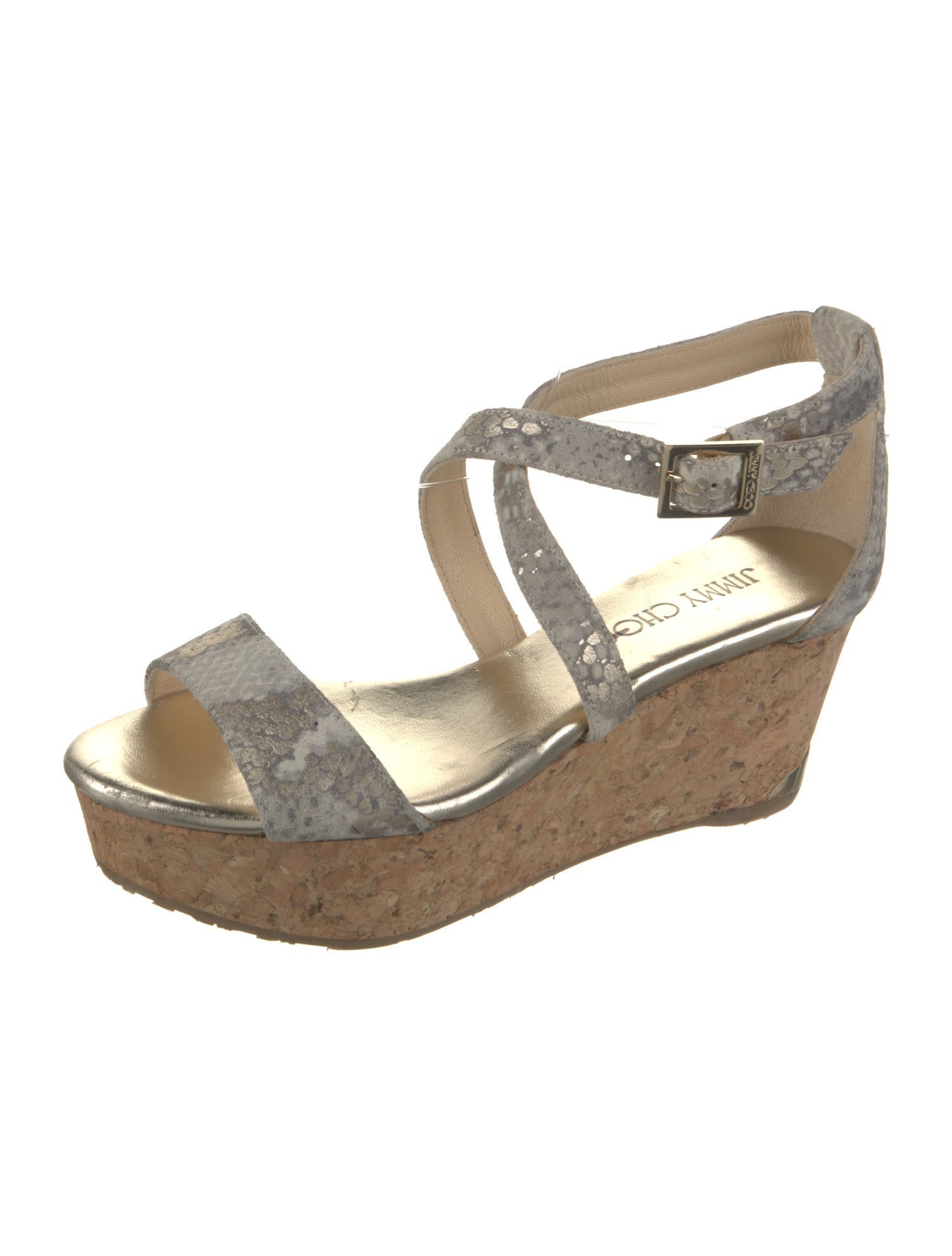 Jimmy Choo Suede Animal Print Sandals