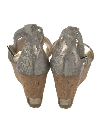 Jimmy Choo Suede Animal Print Sandals