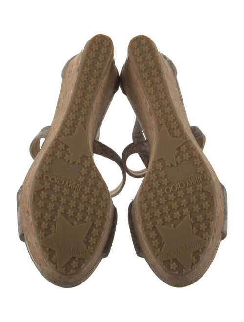 Jimmy Choo Suede Animal Print Sandals