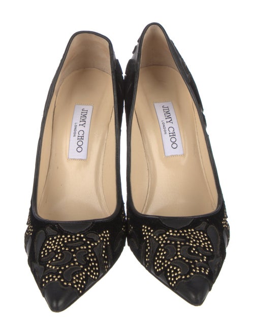 Jimmy Choo Leather Studded Accents Pumps