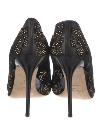 Jimmy Choo Leather Studded Accents Pumps