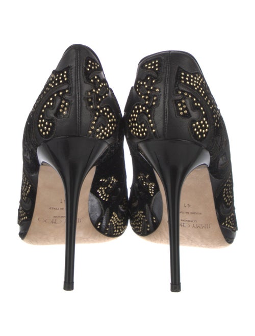 Jimmy Choo Leather Studded Accents Pumps