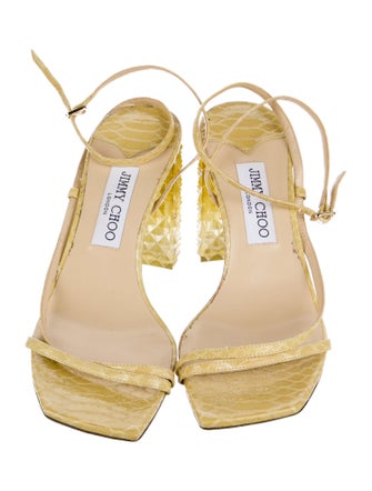 Jimmy Choo Embossed Leather Patterned Sandals