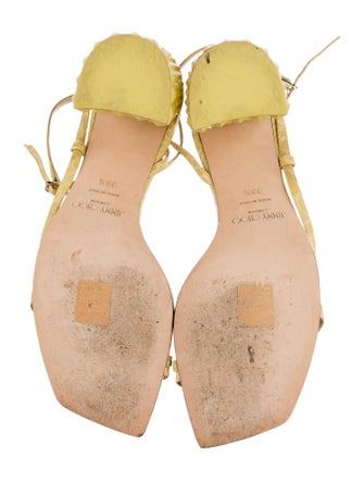 Jimmy Choo Embossed Leather Patterned Sandals
