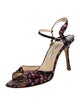 Jimmy Choo Satin Polka Dot Print Slingback Sandals