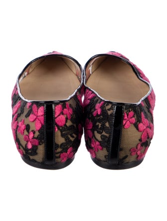 Jimmy Choo Lace Floral Print Flats