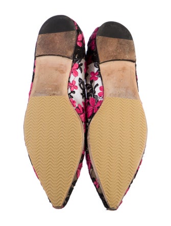 Jimmy Choo Lace Floral Print Flats