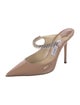 Jimmy Choo Patent Leather Crystal Embellishments Mules