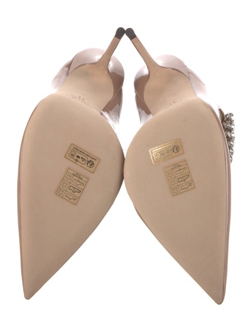 Jimmy Choo Patent Leather Crystal Embellishments Mules