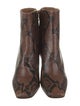 Jimmy Choo Leather Animal Print Boots
