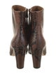 Jimmy Choo Leather Animal Print Boots