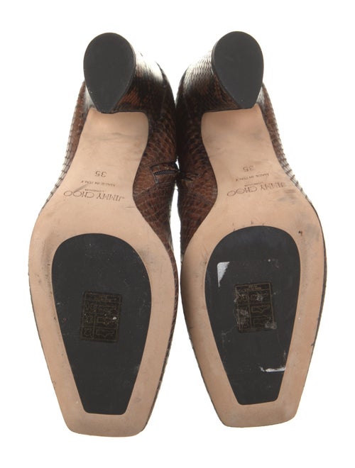 Jimmy Choo Leather Animal Print Boots