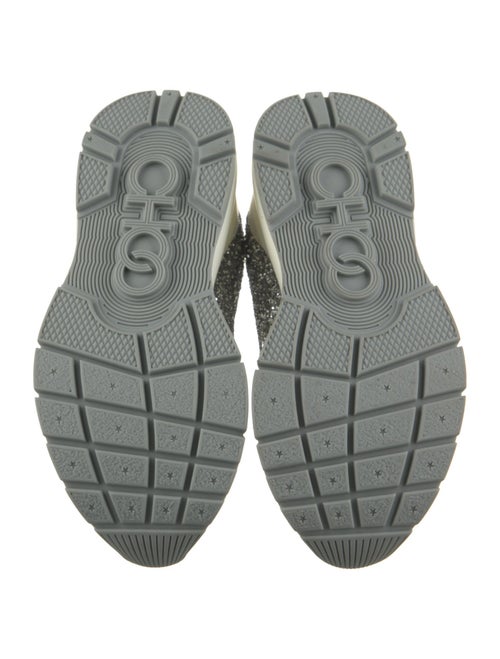 Jimmy Choo Leather Glitter Accents Sneakers