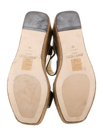 Jimmy Choo Suede Crystal Embellishments Espadrilles
