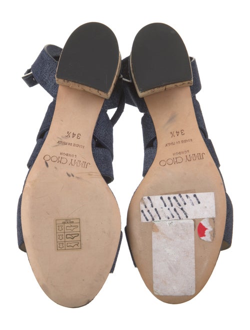 Jimmy Choo Animal Print T-Strap Sandals