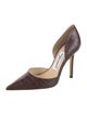 Jimmy Choo Leather Animal Print D'Orsay Pumps