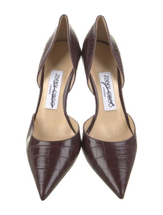 Jimmy Choo Leather Animal Print D'Orsay Pumps