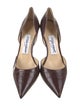 Jimmy Choo Leather Animal Print D'Orsay Pumps