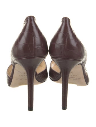 Jimmy Choo Leather Animal Print D'Orsay Pumps