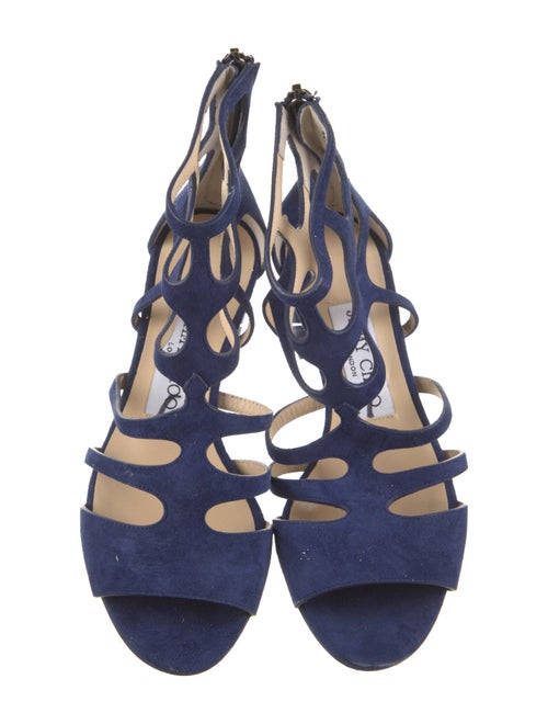 Jimmy Choo Suede Cutout Accent Gladiator Sandals