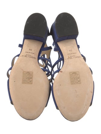 Jimmy Choo Suede Cutout Accent Gladiator Sandals