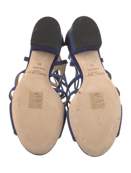 Jimmy Choo Suede Cutout Accent Gladiator Sandals