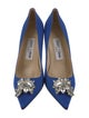 Jimmy Choo Satin Crystal Embellishments Pumps