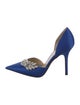Jimmy Choo Satin Crystal Embellishments D'Orsay Pumps