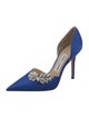 Jimmy Choo Satin Crystal Embellishments D'Orsay Pumps