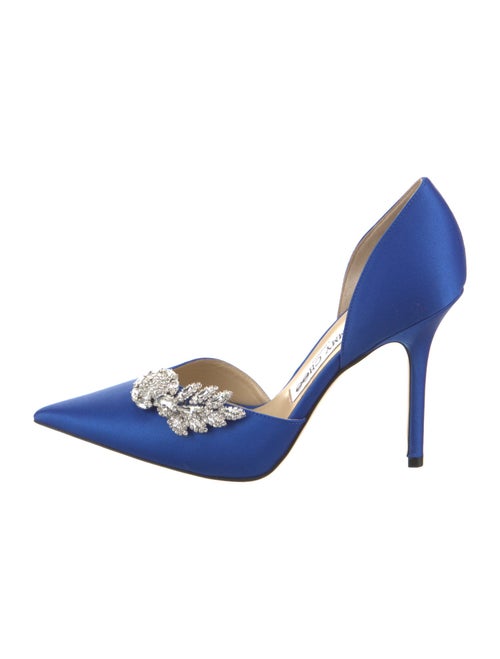 Jimmy Choo Satin Crystal Embellishments D'Orsay Pumps