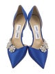Jimmy Choo Satin Crystal Embellishments D'Orsay Pumps