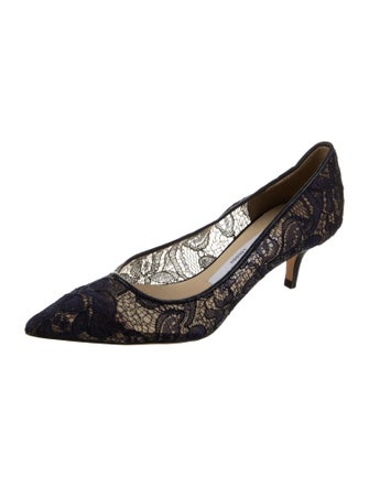 Jimmy Choo Mesh Lace Pattern Pumps
