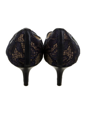 Jimmy Choo Mesh Lace Pattern Pumps