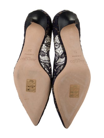 Jimmy Choo Mesh Lace Pattern Pumps