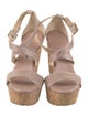 Jimmy Choo Leather Glitter Accents Espadrilles