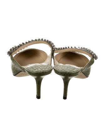 Jimmy Choo Leather Animal Print Mules