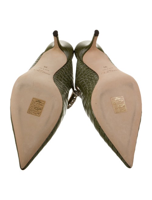 Jimmy Choo Leather Animal Print Mules